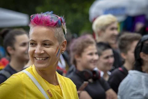 Sofia Pride. Parade, rainbow stock photo Stock Photos