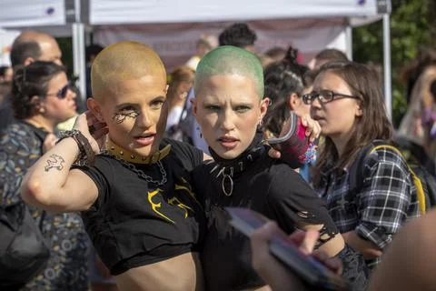 Sofia Pride. Parade, rainbow stock photo Stock Photos