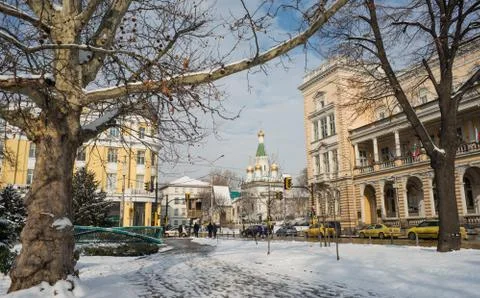 Sofia Russian Church Winter Stock Photos