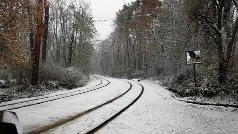 Sofia Snow 13 Tram Stock Footage 122278548