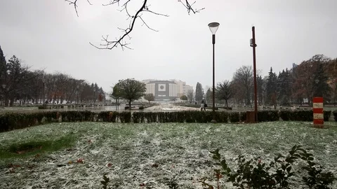 Sofia Snow 2 Park Stock Footage 122276391