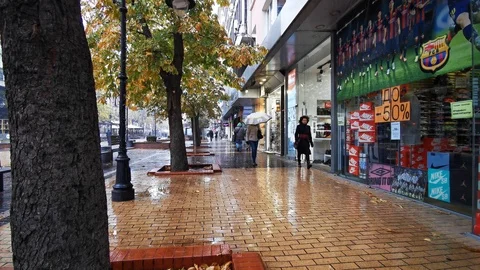 Sofia Snow 3 Street Stock Footage 122276142