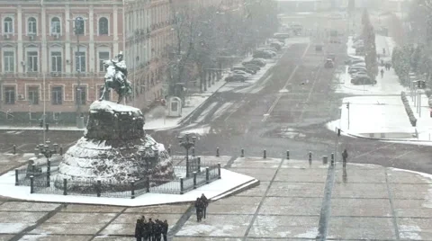 Sofia square in Kiev. Stock Footage 55704423