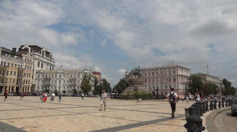 Sofia Square in Kiev Ukraine 動画素材 24955287