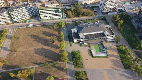 Sofia Tech Park and Urban Construction Development in Bulgaria Stock Footage 346414014