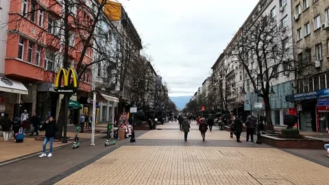 Sofia Vitosha Boulevard Stock Footage 167991322