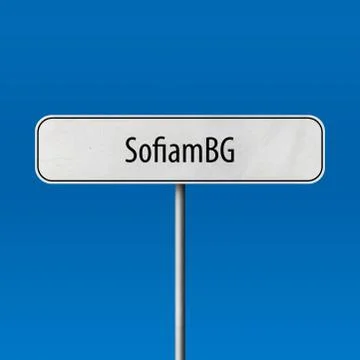 SofiamBG - town sign, place name sign Stock Illustration