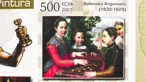 Sofonisba Anquissola, A game of chess, Chess in paintings serie, circa 2007 Stock Photos