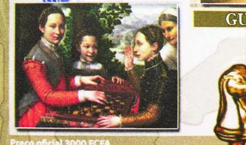 Sofonisba Anquissola, A game of chess, Chess in paintings serie, circa 2007 Stock Photos