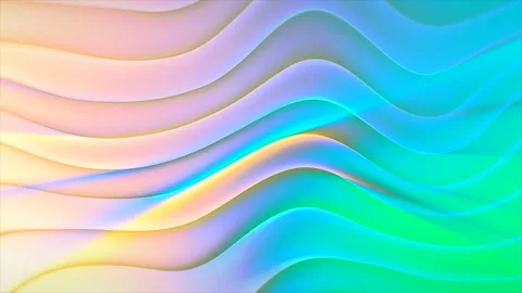 Soft 3D Pastel Gradient Waves and Smooth Elegant Curves Stock Footage 340554992
