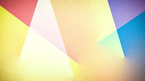 A soft 4K abstract geometric background with vibrant yellow, red, blue, and.. Illustrazione stock