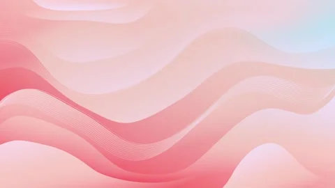 A soft, abstract background of flowing pink and peach gradient waves with de Stock Footage 342486945