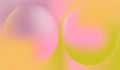 Soft abstract background with pastel gradient spheres, evoking a sense of c.. Stock Illustration