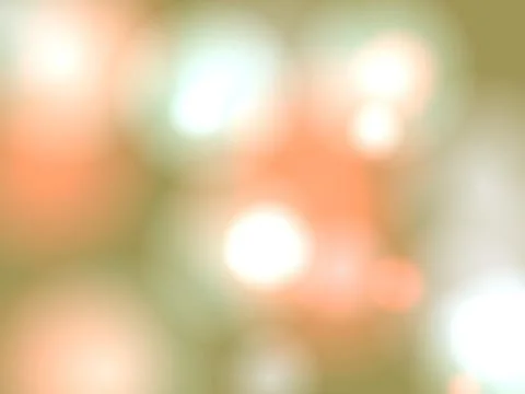 Soft abstract bokeh background with warm orange and pastel green light circle Stock Illustration