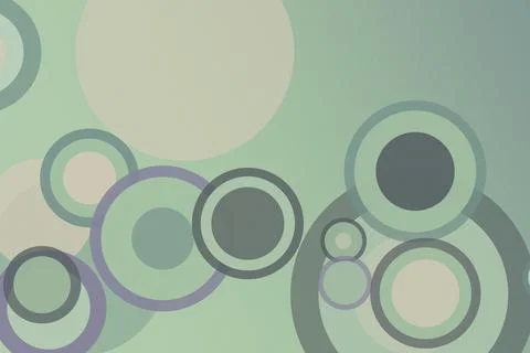 Soft abstract circles in mint, gray, and pale tones create gentle depth and.. Stock Illustration