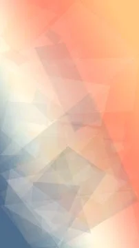 Soft abstract geometric gradient background blending peach, blue, and white.. Stock Illustration