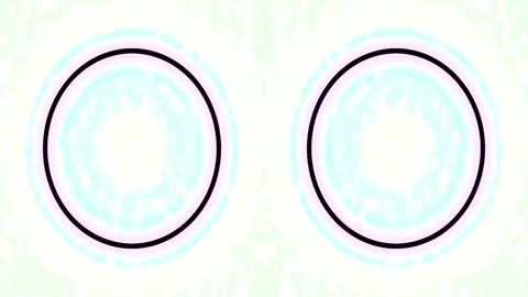 Soft abstract graphic circle lines on pastel gradient background loop Stock Footage 336162687