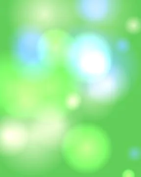 Soft abstract green bokeh background with bright circular light effects and.. Stock Illustration