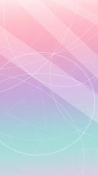 Soft abstract network with curved lines and geometric shapes in pastel pink.. Stock Illustration