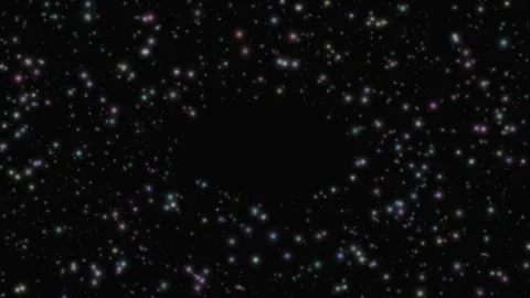 Soft Abstract Particle Flow Dark Loop Background Stock Footage 332483761
