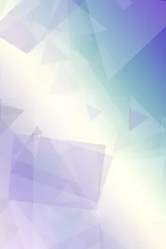 Soft abstract polygon shapes in blue, purple, and white create a calming gr.. Stock Illustration