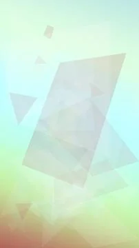 Soft abstract polygon triangles float over a pastel gradient background, cr.. イラスト素材