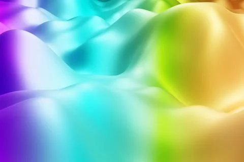 Soft abstract rainbow surface with smooth organic gradients Stock Illustration
