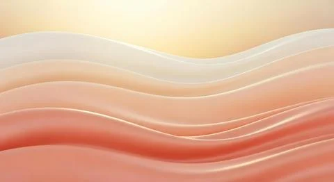 Soft abstract wave background with flowing peach and coral gradients, creat.. Stock Illustration