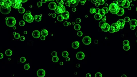 Soft and colorful Floating Bubbles on Light Green Background Stock Footage 310947684