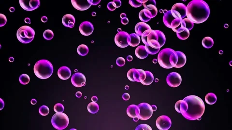 Soft and colorful Floating Bubbles on Light Green Background Stock Footage 310947689