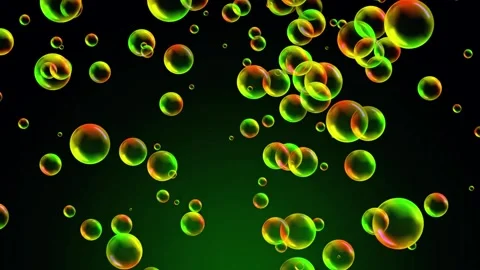 Soft and colorful Floating Bubbles on Light Green Background (6) Stock Footage 310947708