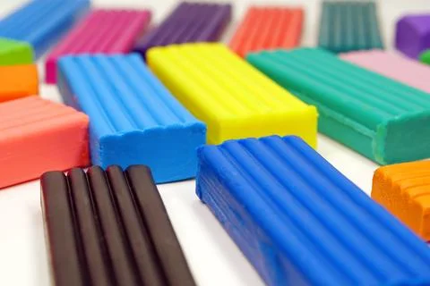 Soft and fun plasticine for hands-on creative play, shaping colorful and im.. Foto stock