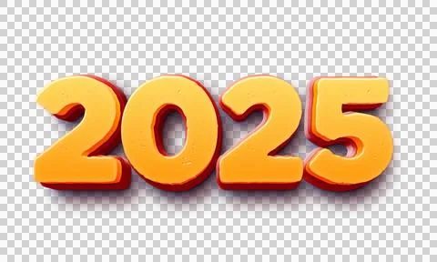 Soft and Smooth 2025 Text Effects 스톡 일러스트