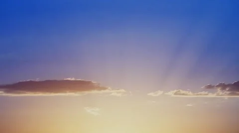 Soft and Warm Clouds with Sunset Stock Footage 53232773