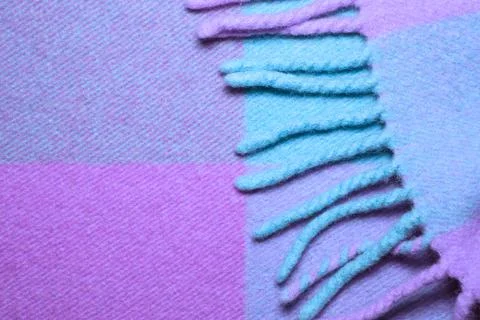 Soft and warm folded alpaca wool blanket Stock Photos
