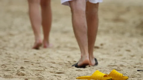 Soft and warm sand of a tropical beach Video stock 148041830