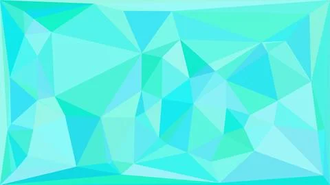 Soft aqua geometric low poly abstract background with triangular shapes Stockillustratie