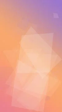 A soft arrangement of translucent polygons floats over a warm pastel blend,.. Ilustração Stock