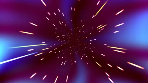 Soft Array of Starlights Passing the Viewer Stock Footage 139732996
