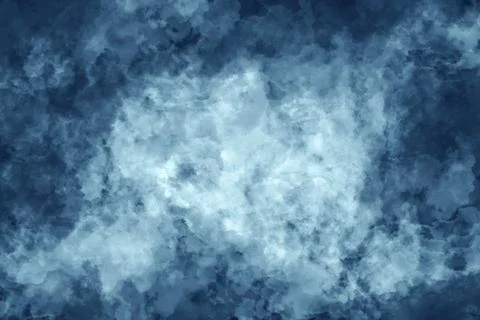 Soft atmospheric cloud texture in deep blue tones Stock Illustration