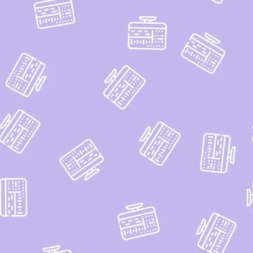 Soft for audio processing line vector seamless pattern Stock Illustration