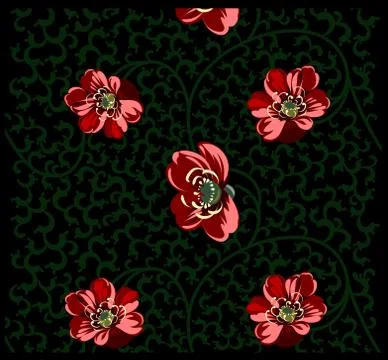 Soft background with poppies 스톡 일러스트