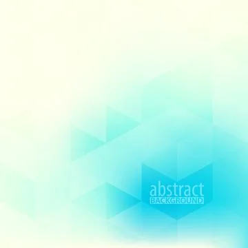 Soft background with turquoise triangles on ivory color Illustrazione stock