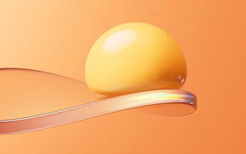 Soft ball and abstract geometric background, 3d rendering. Stock Illustration