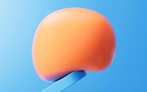 Soft ball and abstract geometric background, 3d rendering. 스톡 일러스트