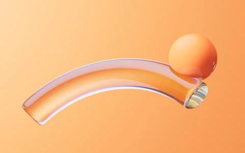 Soft ball and abstract geometric background, 3d rendering. 스톡 일러스트