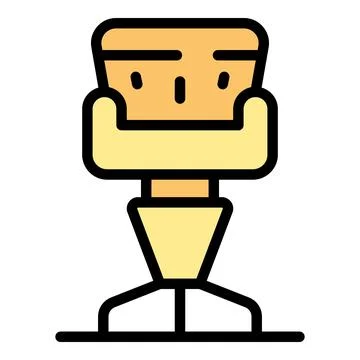 Soft bar stool icon vector flat Stock Illustration
