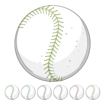 Soft baseball ball cartoon vector graphic イラスト素材