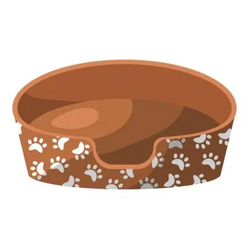 Soft bedding, a sunbed for pets, cats and dogs. Vector illustration on a wh.. Stock Illustration