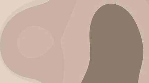 Soft beige and brown abstract shapes form layered curves across a wide horizo Illustrazione stock